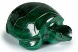 Flowery, Malachite Turtle Carving - DR Congo #337821-1